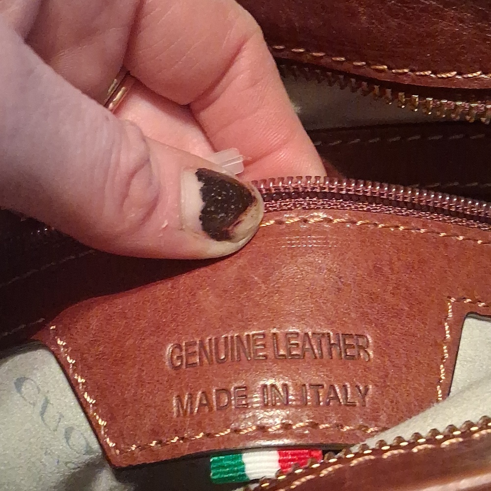 Cuoieria Fiorentina Clearence From $400 Brown Leather Messenger Bag - Picture 13 of 16